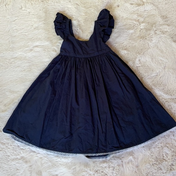 Lacey Lane | Navy Fairy Flutter Sleeve Dress | 4 - Picture 5 of 14